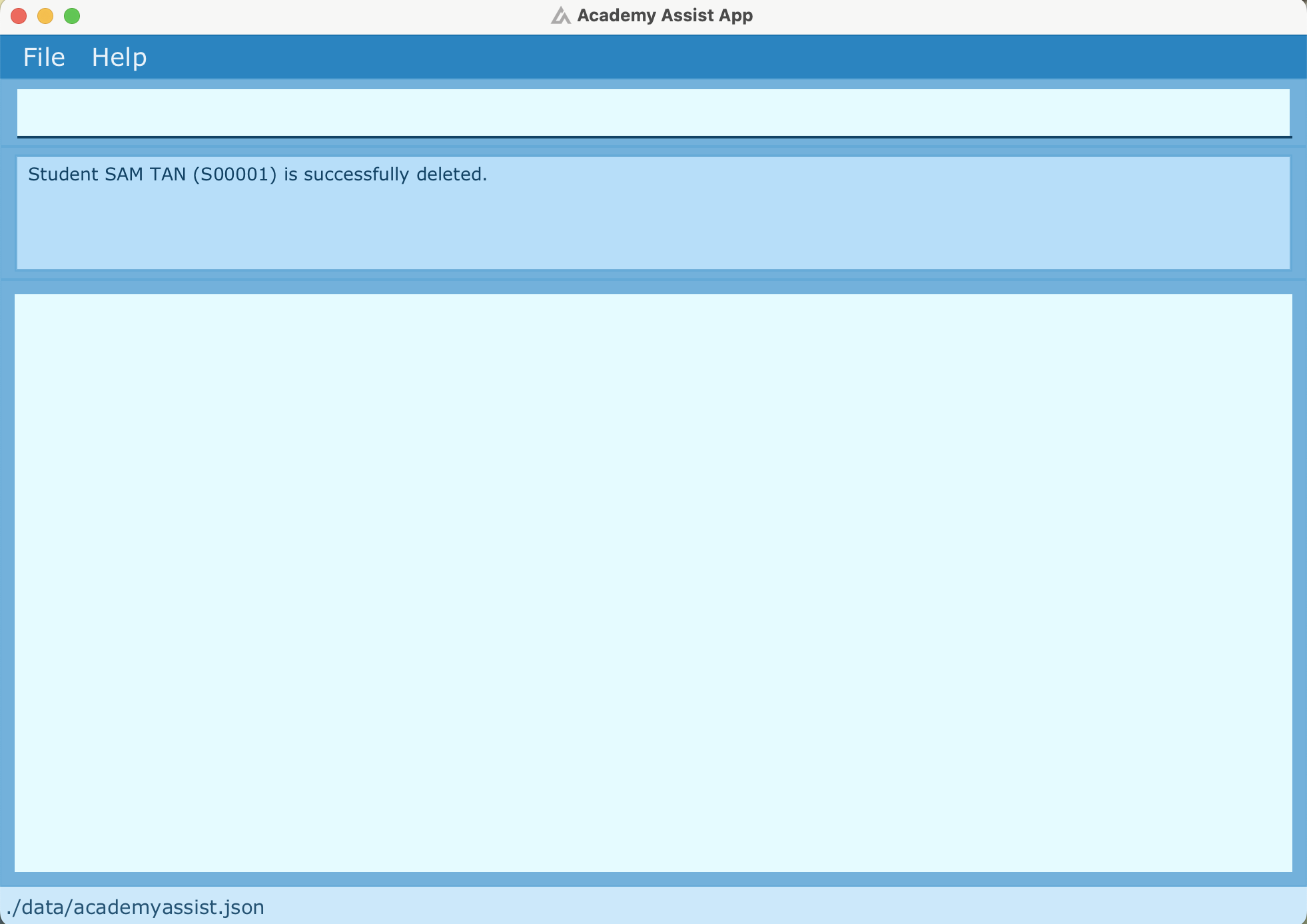 Delete Success Message